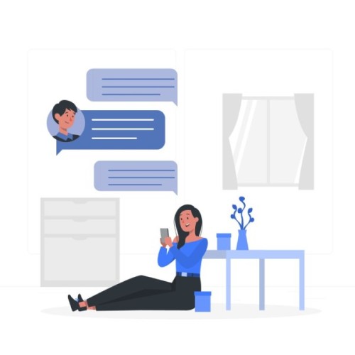 Receive SMS Online: A Smarter Way to Manage Messages Illustration of Incoming Chat Notifications