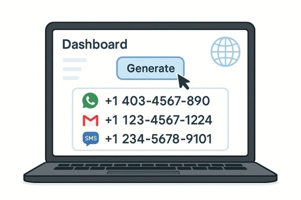 A Woman with a Headset Works on a Laptop, Providing Online Customer Support with Icons Indicating 24/7 Availability, Technical Assistance, and Phone Communication